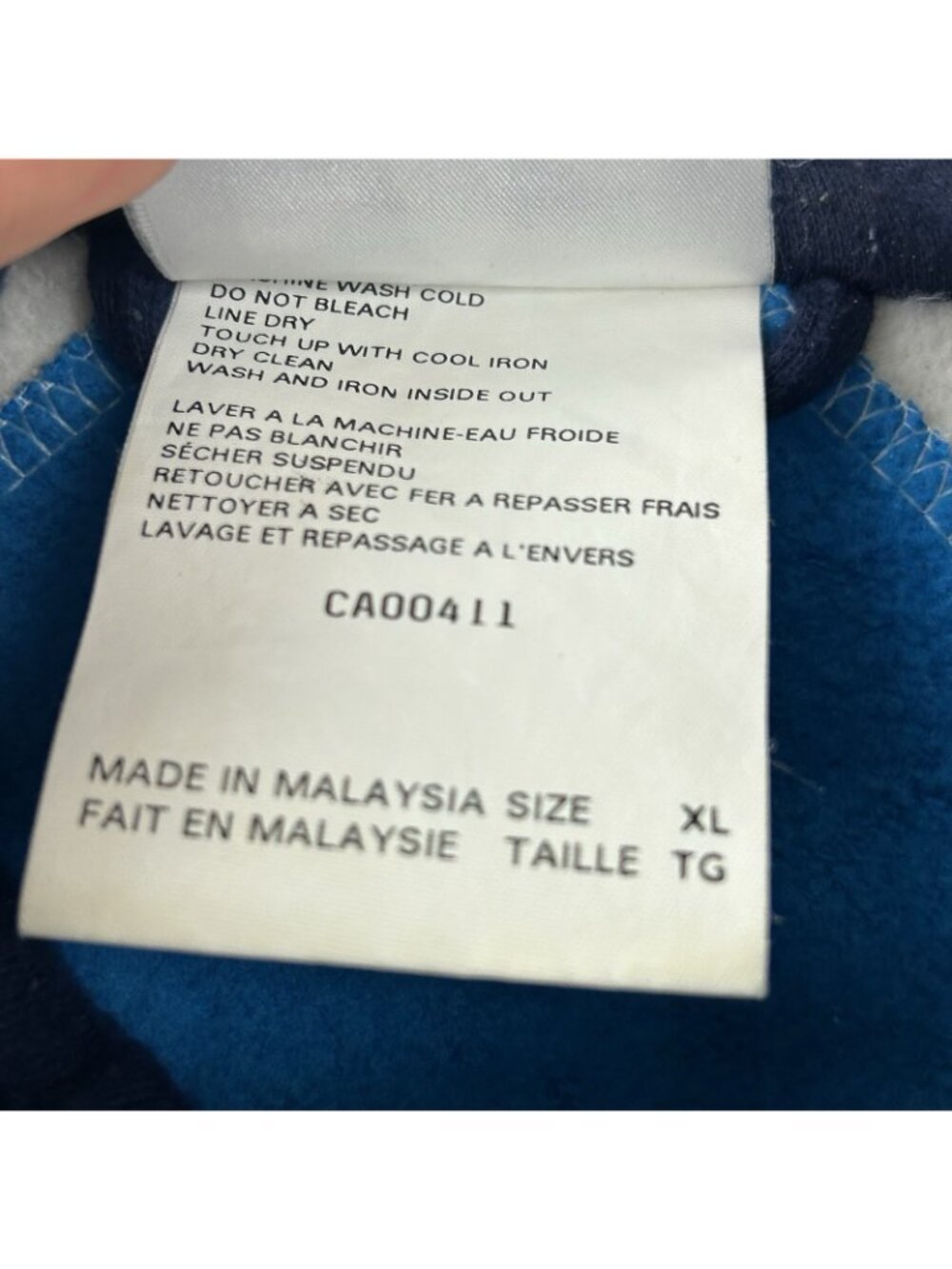 Vintage 90s Adidas Color Block Sweater Men’s XL Blue White Full Zip Sportswear - Picture 9 of 16